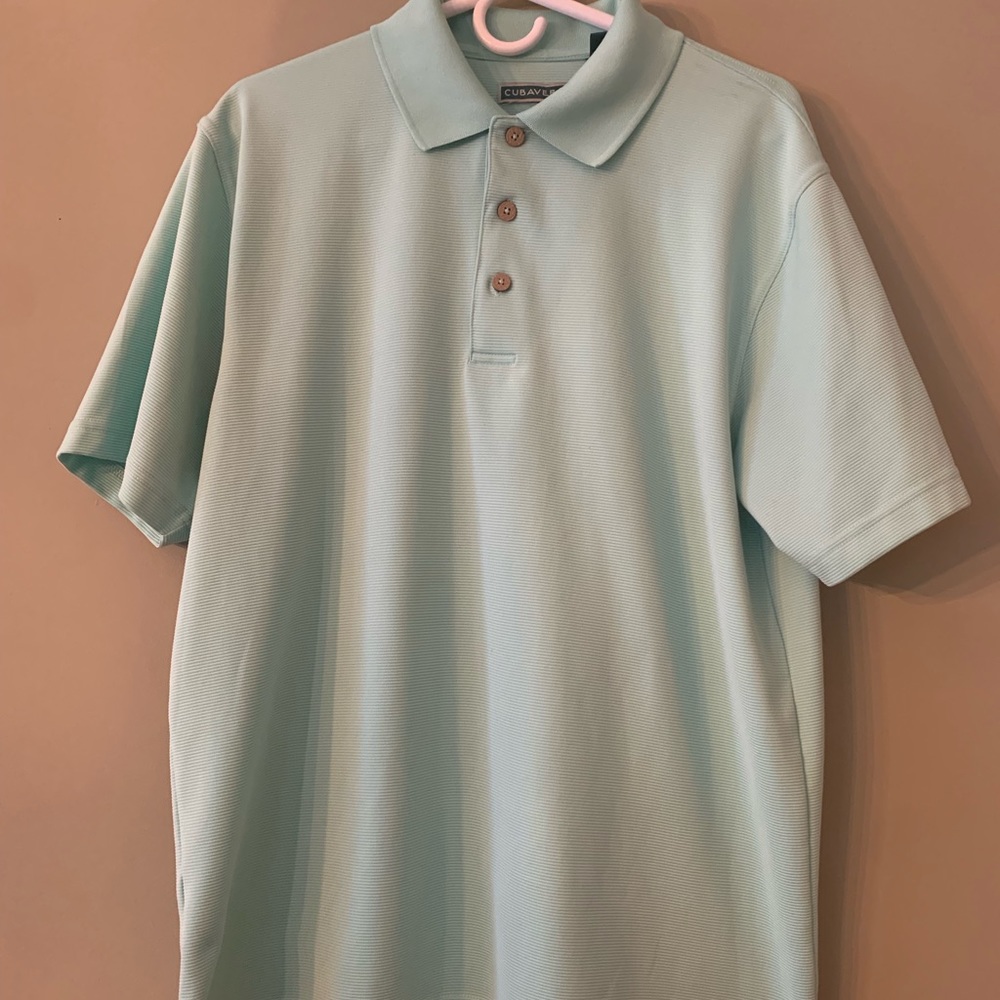 Cuvabera Men’s performance polo shirt size L.